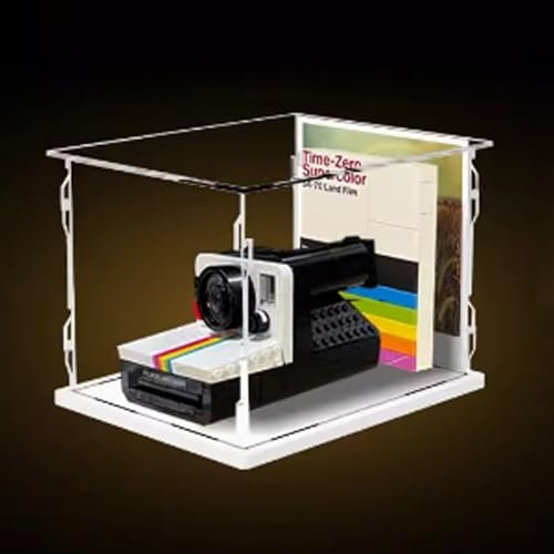 Acryl Display Klar Sammlerbox, Kompatibel mit Lego 21345 Kamera Polaroid Baustein Modell Staub Aufbewahrungsbox Display Box (nur Box)