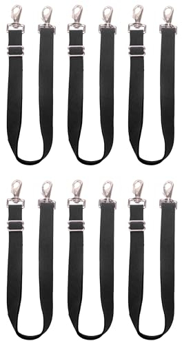 Elastische Beingurte für Pferdedecken, Pferdedecke, Ersatz-Beingurt (6 Stück, schwarz), 6 Stück