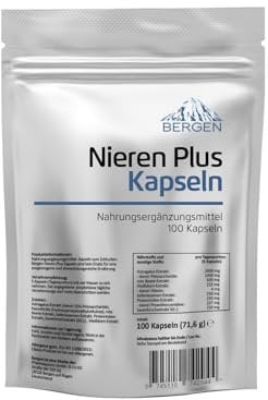 Nieren Kapseln - 100 Kapseln - HOCHDOSIERT - VEGAN - mit Astragalus, rote Beete, Sauerkirsch Weißdorn Extrakte und mehr