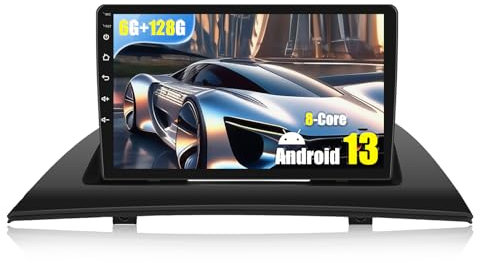 SIXWIN 8-core 6+128G Android 13 Carplay Android Auto Autoradio für BMW X3 E83 (2004-2012), 9'' Touchscreen,1280 * 720, mit DSP GPS WiFi BT USB FM RDS Radio Mirror Link+32 Band EQ