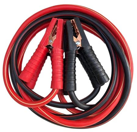 Cable de Arranque Coche, 3/4 metros 1500A Cable de Arranque para Batería de Coche, Cable Puente de Arranque con Pinza de Cocodrilo, Cable de Salto para Emergencias de Coche Camión Furgoneta 12V 24V