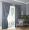 Fusion - Light Blue Blackout Curtains W66 x L72x (168 x 183cm) - Pencil Pleat Curtains in Sky Blue - 2x Panels - Thermal Curtains for Bedroom & Living Room - Pleated Curtains and Drapes in Pale Blue