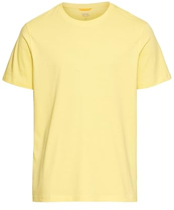 camel active Herren Basic T-Shirt aus Reiner Baumwolle Gelb, menswear-5XL