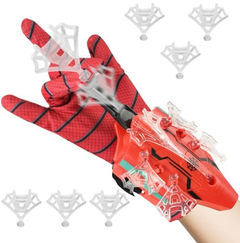EKKONG Launcher Handschuhe Kinder, Spielzeug Handschuhe Karikatur Handgelenk Launcher, Spielzeuge Handschuhe Spinnennetz, Launcher Handschuh, für Kinder Cosplay Kostümrequisiten (J)