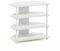 Furinno Econ Easy Assembly 4-Tier Petite TV-Ständer, Weiß/Weiß