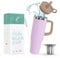 Everyday Oasis® Tumbler Cup | Extra großer Thermobecher mit Strohhalm und Teesieb I Auslaufsicherer Isolierbecher | 1180 ml | Kaffee- und Teebecher to go | Lavender Colorway