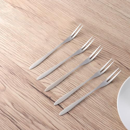 TOPBATHY 10 Pièces Fourchette à Fruits En Acier Inoxydable Fourchette à Collation s à Usage Domestique s à Cocktails à Fruits Coréenne à Gâteau