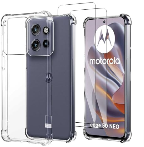 JDXHFF Cover Compatibile con Motorola Edge 50 Neo (6.4) Trasparente