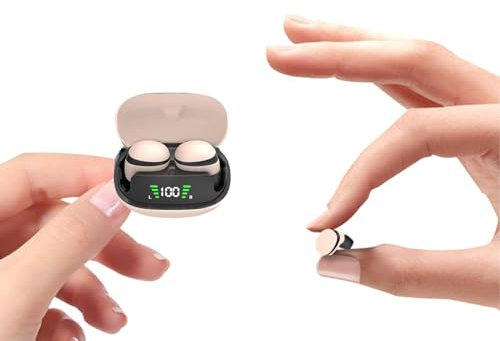 bone conduction headphones Invisible Earbuds Wireless Bluetooth, Discreet Smallest Hidden Tiny Bluetooth Mini Micro Earbuds for Work, Invisible Sleep Wireless Earphone Waterproof Headphones for Small