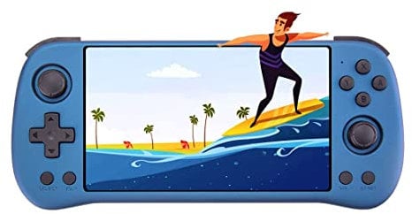 X55 Handheld-Spielkonsole,5,5-Zoll-IPS-Bildschirm,Retro-Videospielkonsole mit 128G TF-Karte und 20000 Spielen,eingebauter 4000-mAh-Akku,unterstützt WLAN und Bluetooth,HDMI-Schnittstelle (Blue-128G)