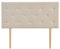 IDIMEX Kopfteil Garek mit Holzbeinen 120 cm Beige - Bettkopfteil mit Hochwertigem Stoff, Headboard mit Zierknöpfen, Bettrückwand Elegante Optik für Einzelbetten