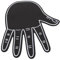 Generic Cheering Gloves Sports Foam Hand Light up Hand for Car Window Baseball Foam Fingers Cheer Team Foam Fan Finger Mini Foam Finger Cheerleading Props Baseball Party Favor Black Eva