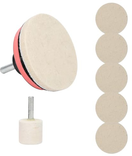 Acouto Auto-Windschutzscheibenglas-Kratzerentferner, 100 G, Ceroxid-Pulver, Polierset, Felgen-Set, Polierpads, auf die Oberfläche Auftragen und Einfach mit Polieren und Glaspolieren Mischen