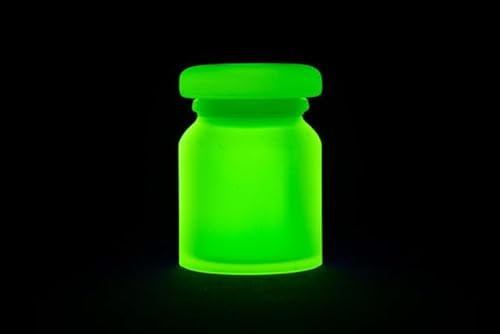 Uranglas Geschirr (leuchtet unter UV) – Flasche mit Deckel, Tschechische Republik (frost)