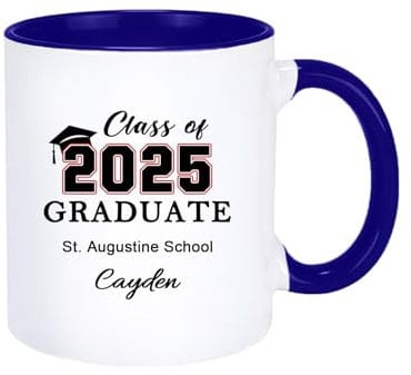 Graduation Class of 2025 Graduate Hat 11 Oz Ceramic Mug 11 oz (325 ml) Ceramic Coffee Mug