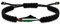 Oneress Bracelet Solidarité Palestine, Bijoux Cordon Étanche Fait Main, Cadeau Foi Pour Hommes, Bijoux Résistance Assorti YA5882 Noir-Noir