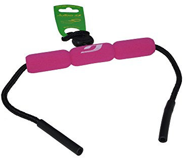 JULBO Cordon à lunettes flottant en noir, rouge, bleu ou rose avec embout tube en silicone rose