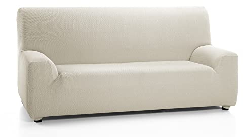 Martina Home Tunez elastischer Sofabezug, Stoff, Beige (Elfenbein), 1 Sitzer (70 bis 110 cm)