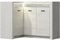 Mirjan24 Eckkommode Indiano I-15O, Kommode, Mehrzweckschrank Anrichte Diele Flur Esszimmer (Kraft Weiss, ohne Beleuchtung)