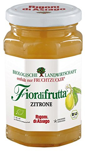 6x Rigoni di Asiago Fiordifrutta Zitronen BIO Fruchtaufstrich Konfitüre 250g