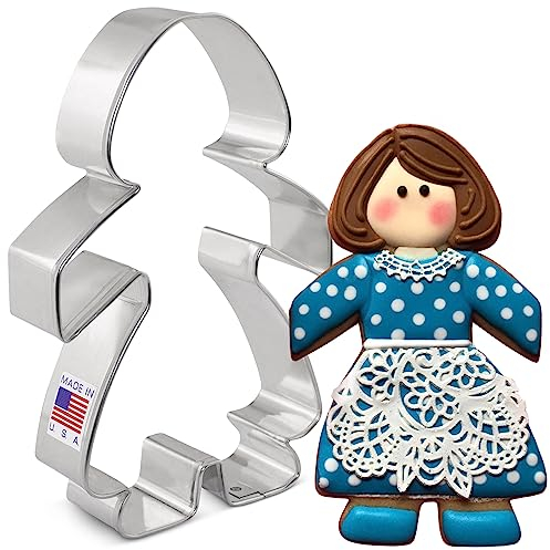 Girl/Paper Chain People Cookie Cutter - 5 Inch - Ann Clark - USA Made Steel
