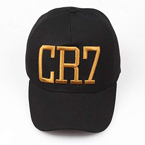 Unisex CR7 Brief Drucken Footbal Hut Fußball Baseball Hysteresen Entspannung Sun Visor Caps Für Frauen Und Männer (Schwarz)