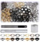 FOGAWA 200pcs Eyelet Punch Kit 10mm Grommet Kit Metal Grommets Eyelets and Punch Tarpaulin Repair Kit with 3 Grommet Setting Tool and Box for Fabric Leather Canvas Bags Shoes Clothes Belt Crafts