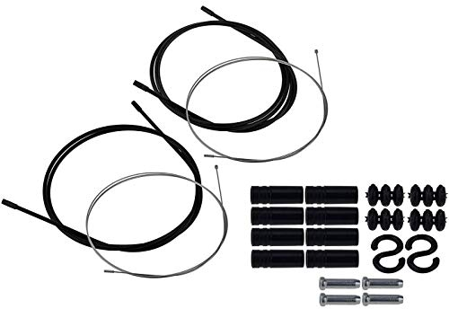 P4B | Komplettes Schaltzugset - Außenhülle = 2X 600 mm + 2X 300 mm | Universell einsetzbar Dank Doppelnippel | Aus korrosionsbeständigen Stahl