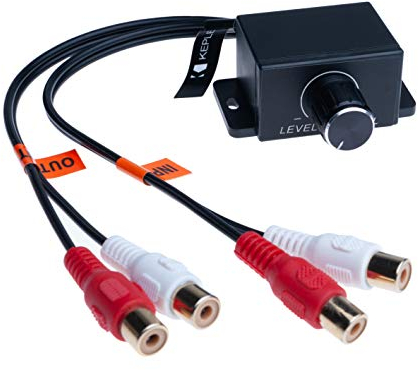 Universeller Auto-Audioverstärker Bass RCA Level Fernbedienung Lautstärkeregler | Kompatibel mit Audi BMW FIAT Ford Honda Hyundai Mazda Mini Mitsubichi Scion Smart Subaru Toyota Volvo Opel VW