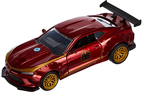 Jada Toys Marvel Iron Man 2016 Chevy Camaro SS 1:32 Scale Die-cast Toy Car with Opening Doors Rubber Tyres Red