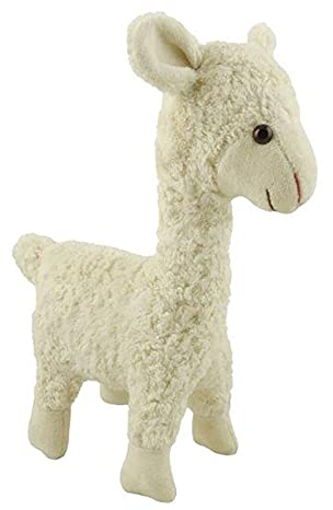 Kallisto Kuscheltier Stofftier Lama ELSA aus Baumwolle gefüllt mit Maiswatte 30 x 16 cm hoch in weiß