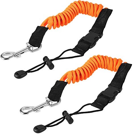 POFET 2 pz 140 cm/55 pollici Kayak Paddle Guinzaglio Canna Da Pesca A Spirale Porta Corda Kayak Canoa Canottaggio Surf Accessori