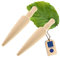 2x HOFMEISTER® Waffelhorn oder Pflanzholz aus Holz, Made in Germany, für selbstgemachte Eiswaffeln im Handumdrehen, Waffelhörnchen, Gartenzubehör, 24 cm