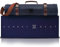 Sunday X Best Chef Knife Roll Bag - 12 Slot Kitchen Knives Carrying Case & Utensils Organizer-16 oz Waxed Canvas with Top Grain Handle & Buckle Straps & Adjustable Shoulder Strap(Blue Brown)