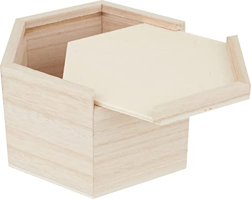 VBS Holz-Kästchen mit Schiebedeckel, 6-eckig