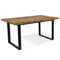 IDMarket - Esstisch, rechteckig, Blanca, 6 Personen, Platte mit Schlitzen, Latten-Effekt, 160 cm