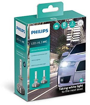 Philips Ultinon Pro5000 LED ampoule de phare autombile (H1), set de 2