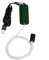 Luftpumpe Aquarium USB Mini Sauerstoffpumpe Leise Oxygen Pump Energie Sparen Sauerstoff Bubbler mit Luftstein und Single Outlet Silikonschlauch 1W (Dunkelgrün)