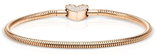 BERING Damen-Armband für Charms Edelstahl rosé 618-30-X0, Länge:17 cm