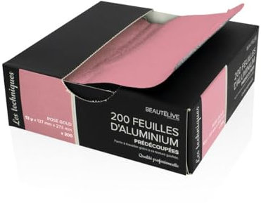 Beautélive - Alu 200 feuilles prédécoupées Rose Gold