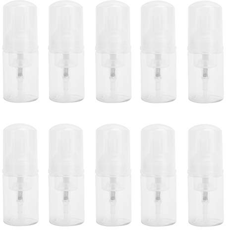 Botella de Espuma, 10 Piezas 30 ml Botella vacía PP Material de Viaje contenedor dispensador de jabón líquido Recargable portátil con Tapa