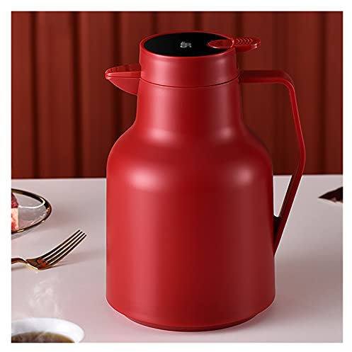 KMUD 50 Oz Glass Lined Thermal Carafe,Vacuum Insulated Carafe Pitcher Double Walled Vacuum Flask Thermal Coffee Carafe Water Beverage Dispenser,Tea Thermos/Coffee Carafe with Lid