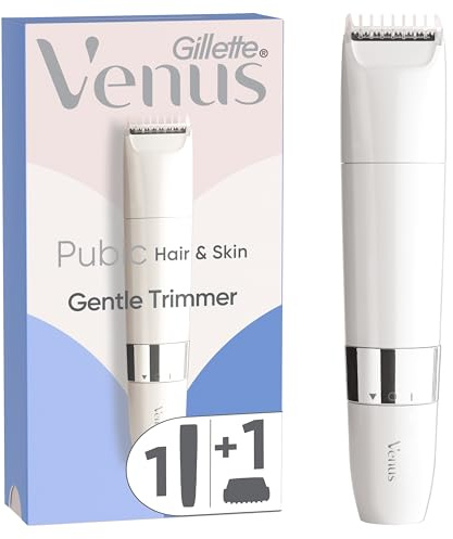 Gillette Venus Intimate Grooming Womens Electric Razor, Bikini Trimmer for Pubic Hair and Skin, Includes 1 Womens Razor, 1 Comb, 1 AA Battery