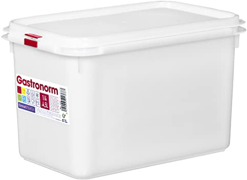 COM-FORT HOUSE -Tartera rectangular para comida reutilizable con tapa, apto para microondas, lavavajillas y congelador. Medidas: 265x162x150 4,5L, Pakc de 6 unidades