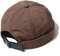 Clakllie Dockercap Cap Ohne Schirm Casual Seemannsmütze Adjustable Wasserdicht Hafenmütze Brimless Hat Rolled Cuff Harbour Hat Bikermütze Sommermütze Fischermütze,CT81-Brown