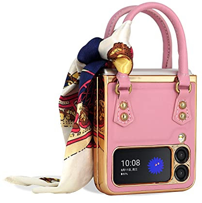 Funda COQUE para Samsung Galaxy Z Flip 3, Elegante Funda pequeña para teléfono,Funda Plegable a Prueba de Golpes para Samsung Galaxy Z Flip3 5G-Rosado