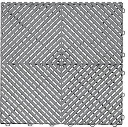 Swisstrax Ribtrax PRO Lot de 6 dalles de sol emboîtables pour garage - 40 x 40 cm - Gris perle