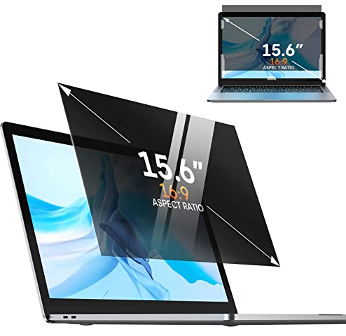 Laptop Privacy Screen 15.6 Inch, Removable 16:9 Aspect Privacy Filter Screen Protector for 15.6 Inch Laptop, Privacy Screen Anti Peeping