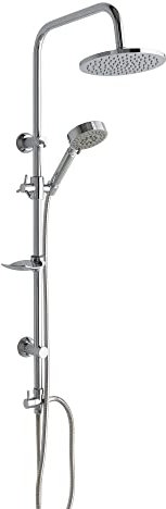 COLONNA DOCCIA CON SOFFIONE ROTONDO E SALISCENDI PER DOCCETTA IN ABS