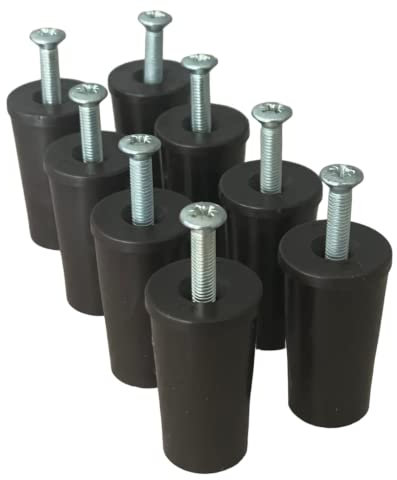 Tappo di Arresto Conico Paracolpo in Nylon per Avvolgibili Tapparelle Conf. 8 pezzi (40 mm, Marrone)